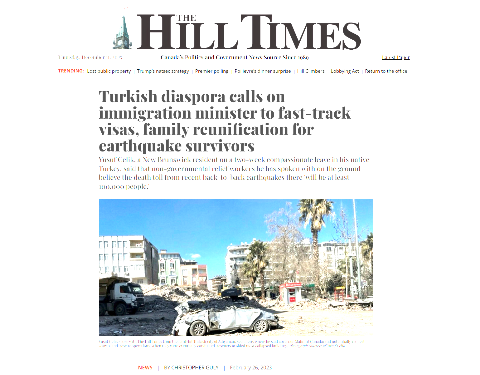 Turkish diaspora calls on immigration minister to fast-track visas, family reunification for earthquake survivors